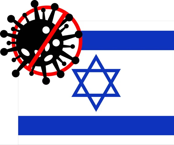Coronavirus Στο Ισραήλ Σύμβολο Και Σημαία — Διανυσματικό Αρχείο