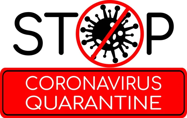 Σταματήστε Γραφική Εικόνα Του Coronavirus — Διανυσματικό Αρχείο