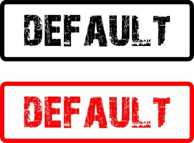 Öntanımlı yazdırma, damga, kırmızı ve siyah simge