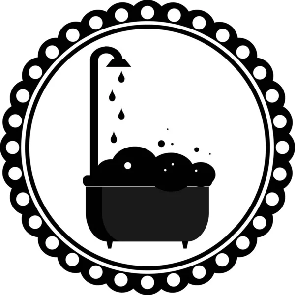 Bath Foam Black Icon — Stock Vector