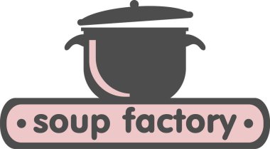 Çorba fabrikası, ev mutfağı logosu, pan simgesi