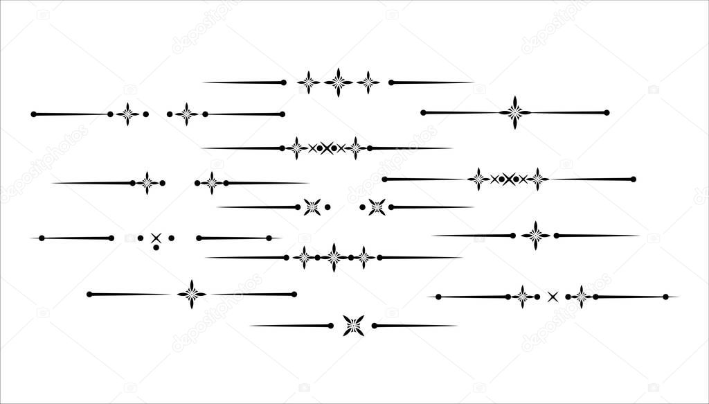 decorative graphic divider separator element, text break 