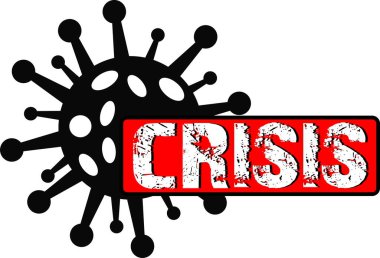Coronavirus ve kriz grafik simgesi