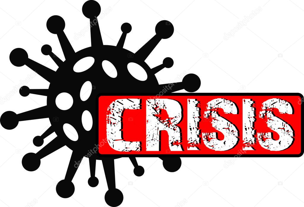 Coronavirus and crisis  graphic  icon symbol