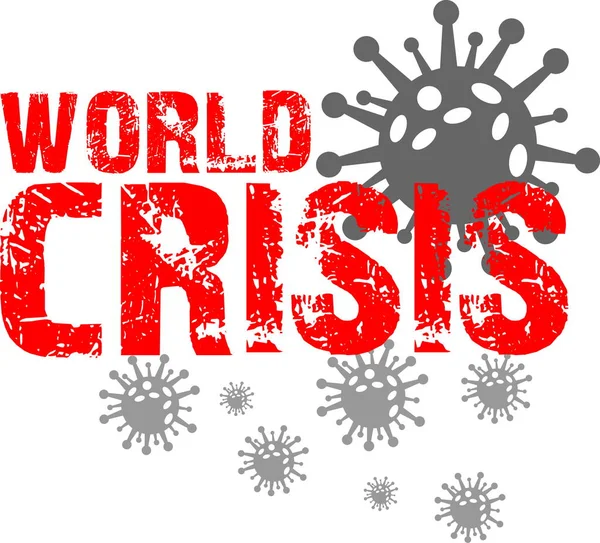 Coronavirus和世界危机图形图标符号 — 图库矢量图片