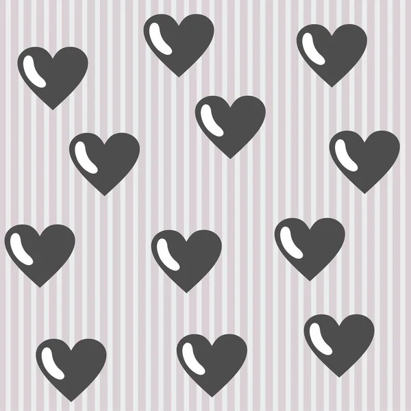 Fondo Sin Costuras Con Corazones Decorativos — Archivo Imágenes Vectoriales