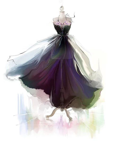 Belle illustration robe rétro — Photo