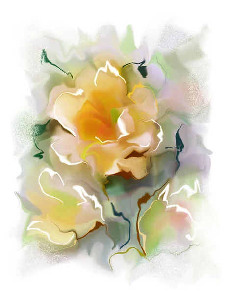 Gentle peonies. Abstract sketch in watercolor style.