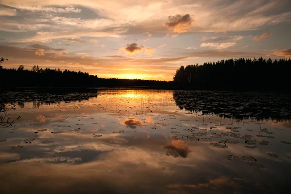 Красивый Закат Финляндии — стоковое фото