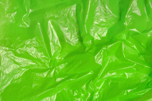 Bolsa de basura verde textura de plástico — Foto de Stock