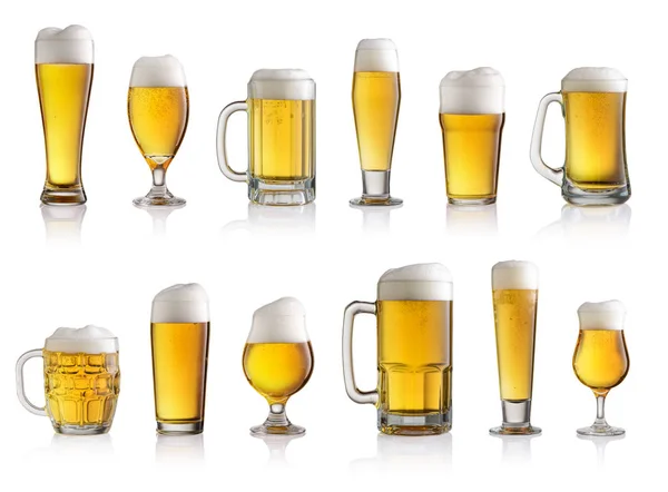 Bierglazen set — Stockfoto