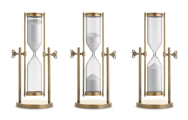 Set of hourglasses isolated on white background — Stock Photo, Image