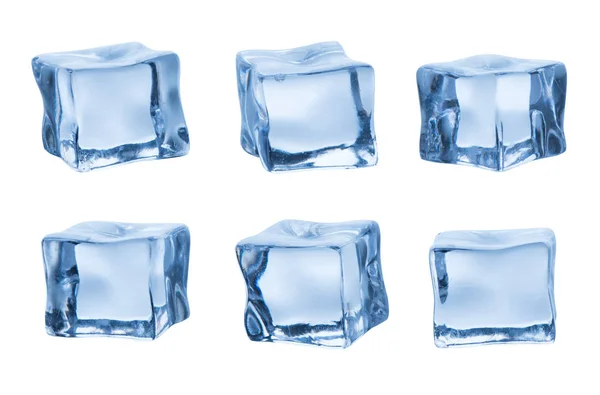 Készlet a jégkocka elszigetelt fehér background — Stock Fotó