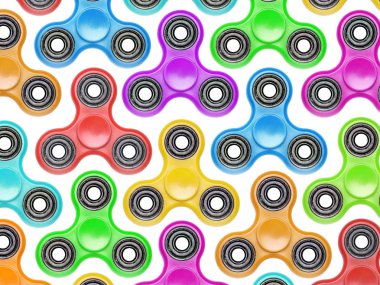 Renkli topluca spinners arka plan. Stres giderici oyuncak ISO