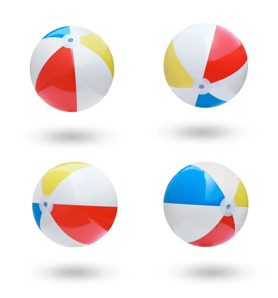 Beach balls collection isolated on white background — Stock Photo, Image