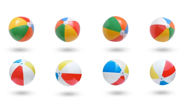Beach balls collection isolated on white background — Stock Photo, Image