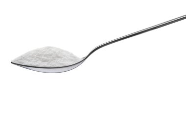Beyaz arka plan üzerinde izole şeker kaşığı