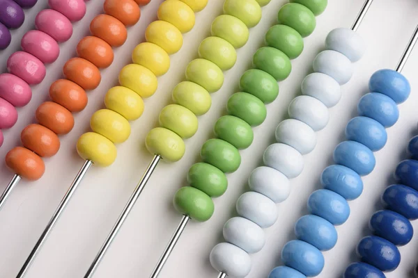 Close up abacus on white background — Stock Photo, Image