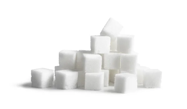 Sugar Cubes Isolated White Background — Stock Photo, Image