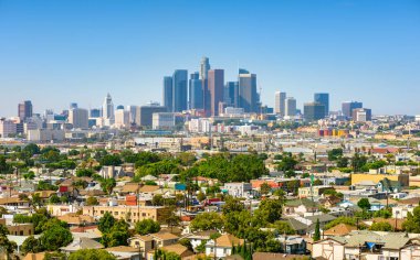 Güneşli bir gün, Los Angeles, Kaliforniya, ABD şehir cityscape