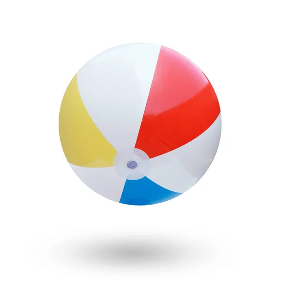 Пляжный Мяч Белом Фоне — стоковое фото