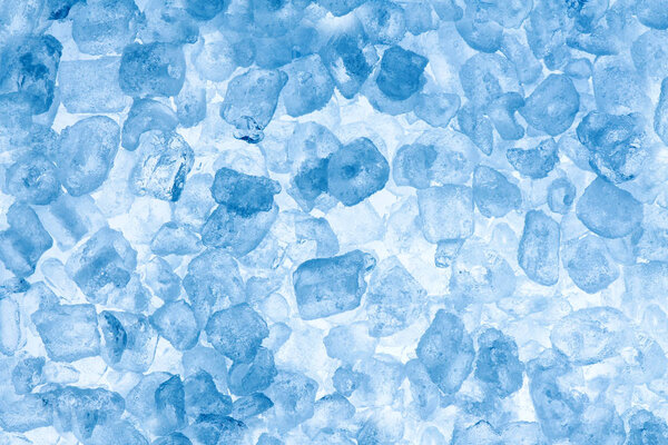 Blue cool ice cube frozen background