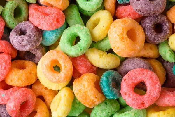 Fondo Cereales Colorida Comida Desayuno —  Fotos de Stock