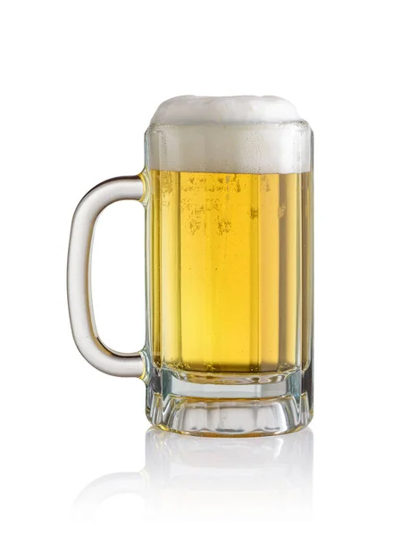 Beer glass isolated on white background — Stock Photo, Image