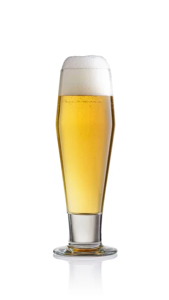 Beer glass isolated on white background — Stock Photo, Image