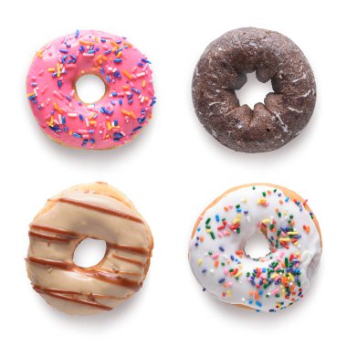 Bir tam ve bir tane de pembe donutları eksik. İzole et