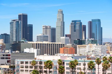 Şehir merkezi Skyline Los Angeles, California