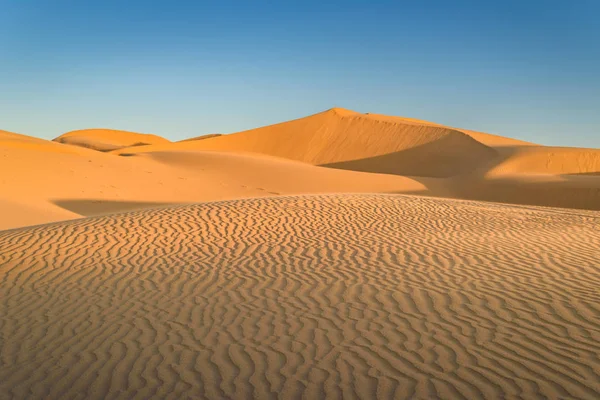 Tramonto Sulle Dune Sabbia Nel Deserto — Foto Stock