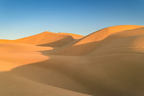 Tramonto Sulle Dune Sabbia Nel Deserto — Foto Stock