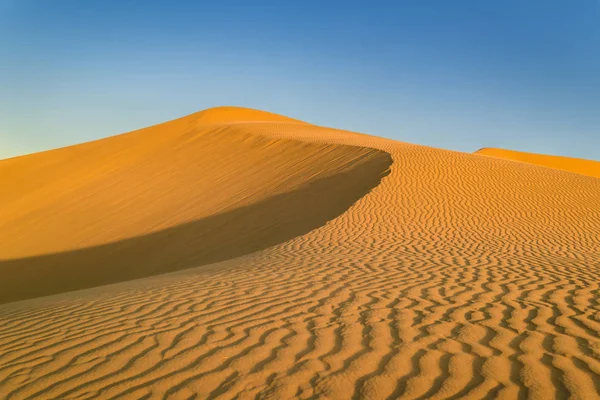 Tramonto Sulle Dune Sabbia Nel Deserto — Foto Stock