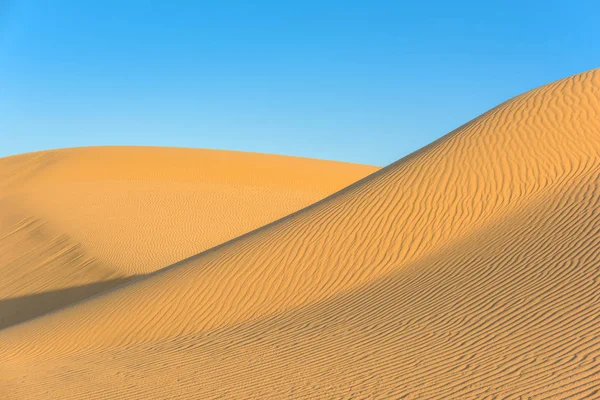 Tramonto Sulle Dune Sabbia Nel Deserto — Foto Stock