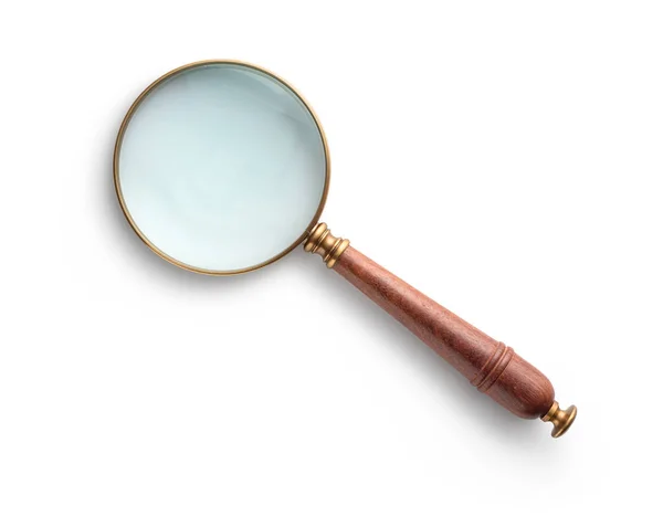 Magnifying glass isolated on white background — Stock Photo, Image