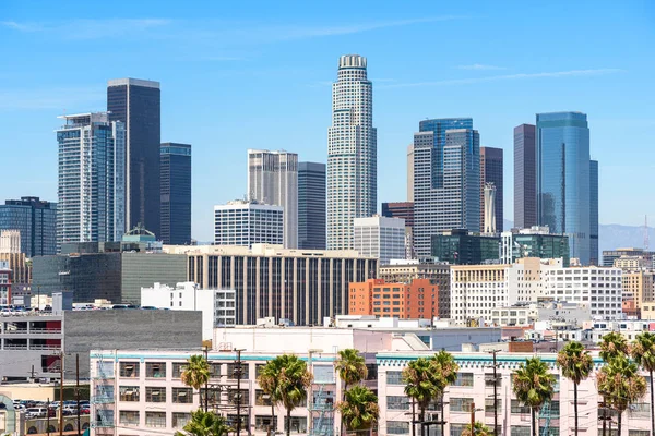 Downtown Skyline Los Angeles Califórnia Imagem De Stock