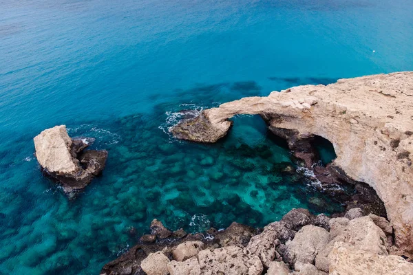 Aşk Aşk Köprüsü Kıbrıs Ayia Napa Kasabası Yakınlarındaki Cape Greco — Stok fotoğraf