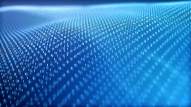 İkili Kod Arkaplanı. Siber güvenlik kavramı. Modern güvenlik ağı dijital arka planı. Koruma sistemi.