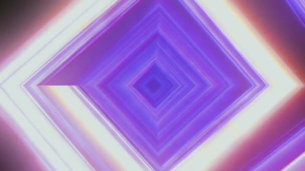 Неоновый Цветной Прямоугольник — стоковое видео