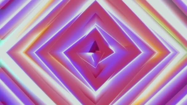 Animation du tunnel rectangulaire coloré VJ Neon 