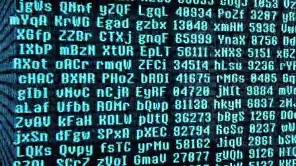 Pozadí Digitálního Binárního Kódu Náhodné Datové Číslice Obrazovce Lcd Digitální — Stock video