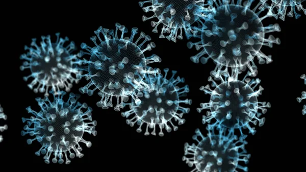 Китайський Коронавірус Covid Під Мікроскопом Коронавірус Sars Cov Спалах Коронавіруси — стокове фото