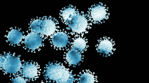 Coronavírus Chinês Covid Sob Microscópio Surto Coronavirus Sars Cov Fundo — Fotografia de Stock