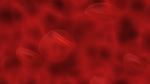 Красные Кровяные Тельца Трехмерной Иллюстрации Клетки Крови Артерии Поток Внутри — стоковое фото