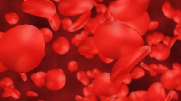 Rode Bloedcellen Ader Illustratie Bloedcellen Een Slagader Stromen Het Lichaam Rechtenvrije Stockafbeeldingen