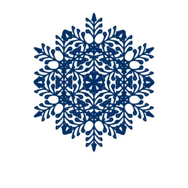 Mavi kar tanesi desen