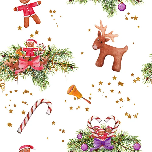 Christmas clipart, handwork by a watercolor — Stock Photo, Image