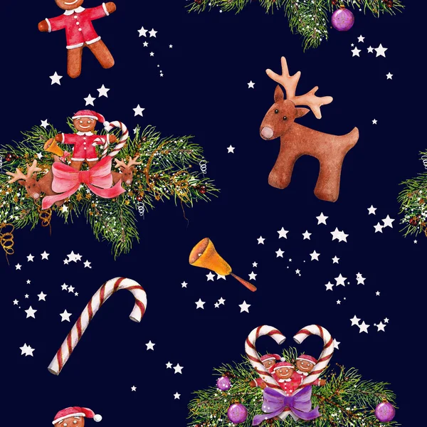 Noel clipart, işlemeli bir suluboya tarafından