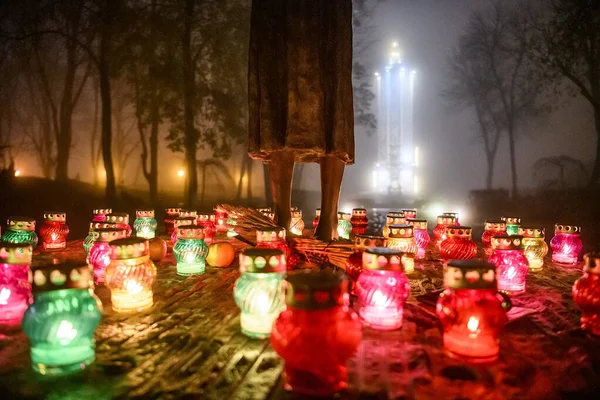 Gedenkteken voor de slachtoffers van de Holodomor, grote honger in Oekraïne 1932 - 1933. Kiev, Oekraïne. november 2019 — Stockfoto